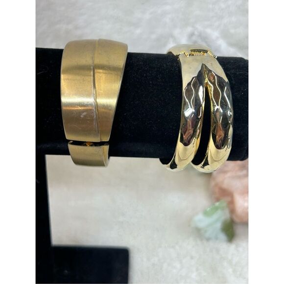 No Brand Jewelry - Two Gold Costume Cuff Bracelets